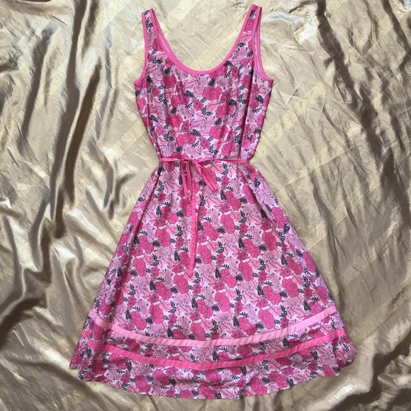 Like NEW! Ann Taylor LOFT Pink Floral Print Dress - Picture 1 of 4